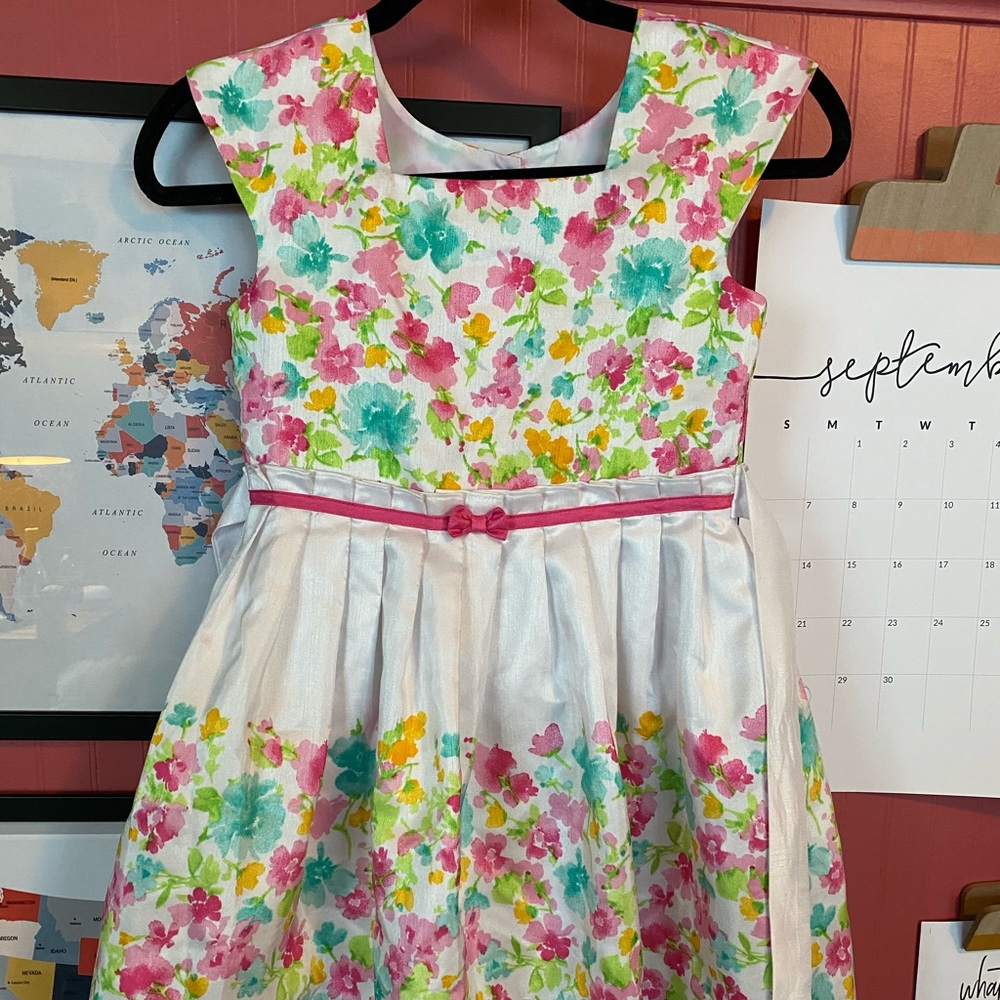 Jona Michelle floral girls dressy dress sz8
